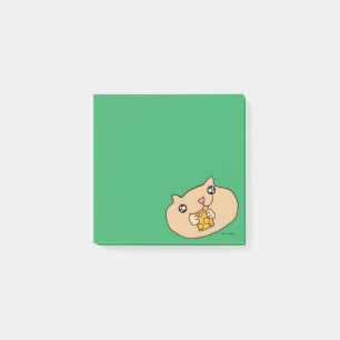Niedlicher Kawaii Haustier Hamster Tiergrüner Auf Post-it Klebezettel