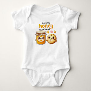 Niedlicher Kawaii Honig und Biscuits Baby Strampler
