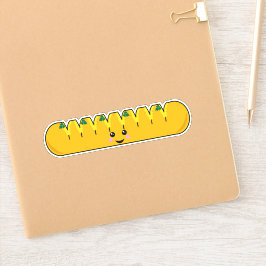 Niedlicher Kawaii Knoblauchbrotkartoon Aufkleber