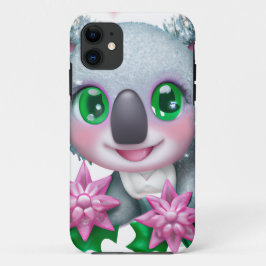 Niedlicher Kawaii-Koala-Bär mit Blume Case-Mate iPhone Hülle