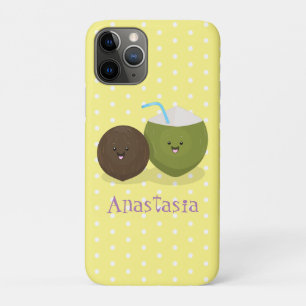 Niedlicher Kawaii Kokosnuss Cartoon Illustration Case-Mate iPhone Hülle