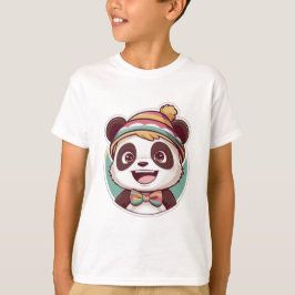 niedlicher Kawaii lächelnd Panda T-Shirt