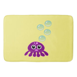 Niedlicher Kawaii-Lila Quallen mit Blauer Blauer B Badematte