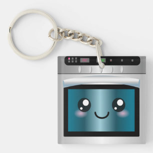 Niedlicher Kawaii Ofen - Kochs-u. Bäcker-Geschenk Schlüsselanhänger