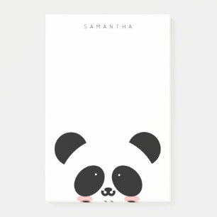 Niedlicher Kawaii-Panda  Name hinzufügen Post-it Klebezettel