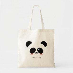 Niedlicher Kawaii-Panda Name hinzufügen Tragetasche