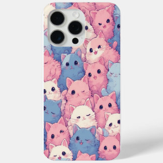 Niedlicher Kawaii Pastel Cats Muster iPhone Case