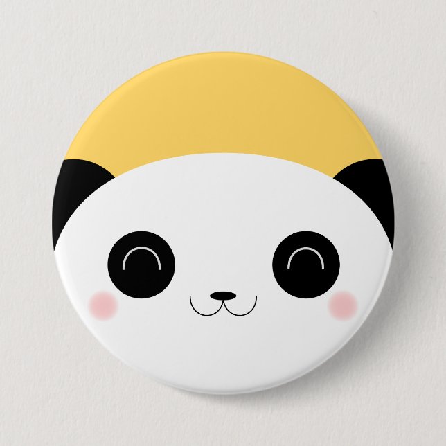 Niedlicher Kawaii Peekaboo-errötendes Button (Vorderseite)
