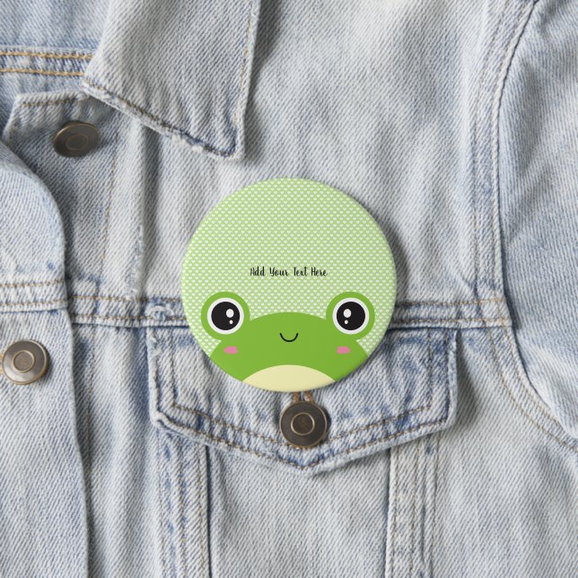 Niedlicher Kawaii Personalisierter Flüchtige Blick Button (Beispiel)