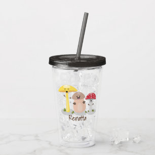 Niedlicher Kawaii-Pilzpilz Acryltrinkbecher