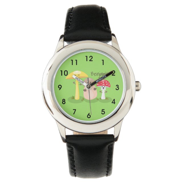 Niedlicher Kawaii-Pilzpilz Armbanduhr (Vorderseite)