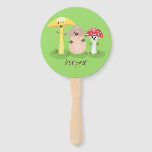 Niedlicher Kawaii-Pilzpilz Fächer