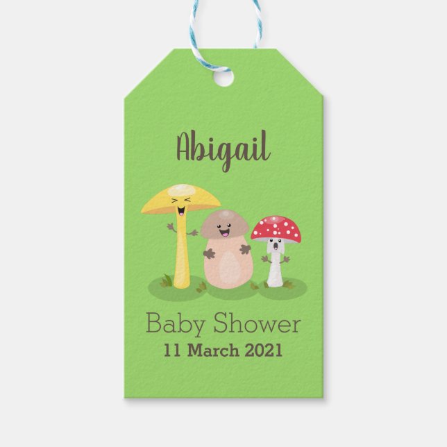 Niedlicher Kawaii-Pilzpilz Geschenkanhänger (Vorderseite)