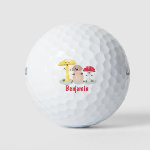 Niedlicher Kawaii-Pilzpilz Golfball