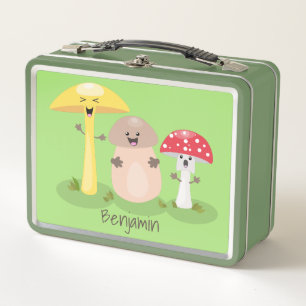 Niedlicher Kawaii-Pilzpilz Metall Brotdose