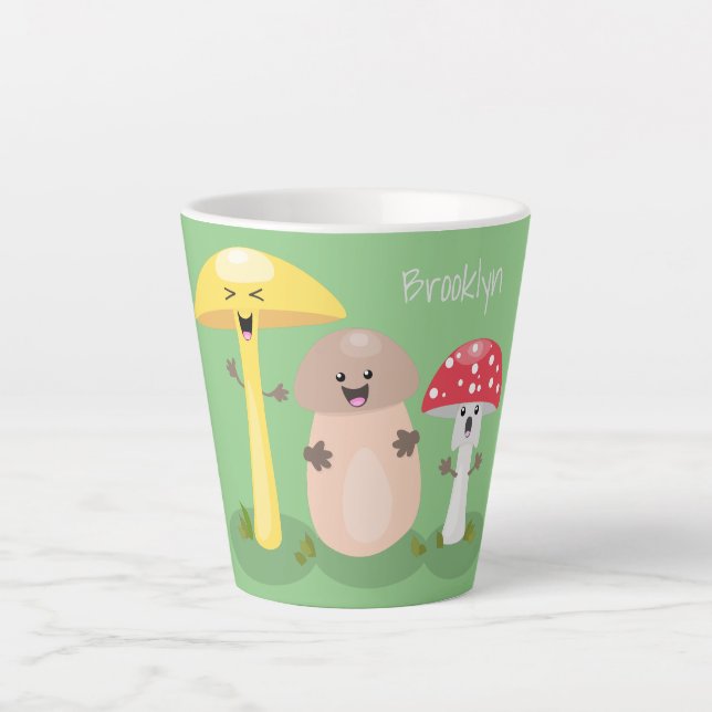 Niedlicher Kawaii-Pilzpilz Milchtasse (Vorderseite)