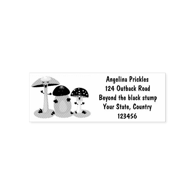 Niedlicher Kawaii-Pilzpilz Permastempel (Design)
