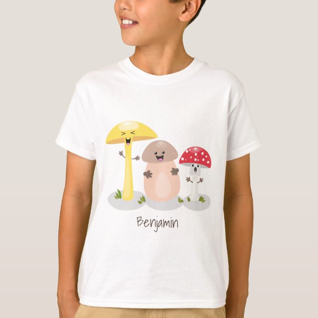 Niedlicher Kawaii-Pilzpilz T-Shirt (Vorderseite)