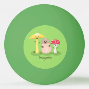 Niedlicher Kawaii-Pilzpilz Tischtennisball