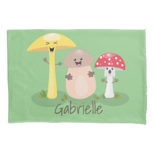 Niedlicher Kawaii-Pilzpilz-Toadstool-Cartoon Kissenbezug