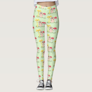 Niedlicher Kawaii-Pilzpilz-Toadstool-Cartoon Leggings