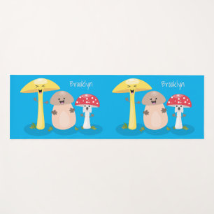 Niedlicher Kawaii-Pilzpilz Yogamatte