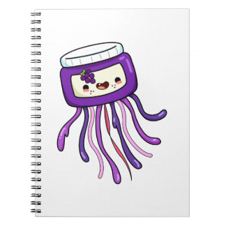 Niedlicher Kawaii-Quallentier Notizblock