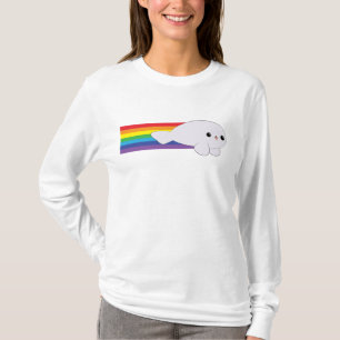 Niedlicher Kawaii Regenbogen-Rocket-Baby-Siegel-T T-Shirt