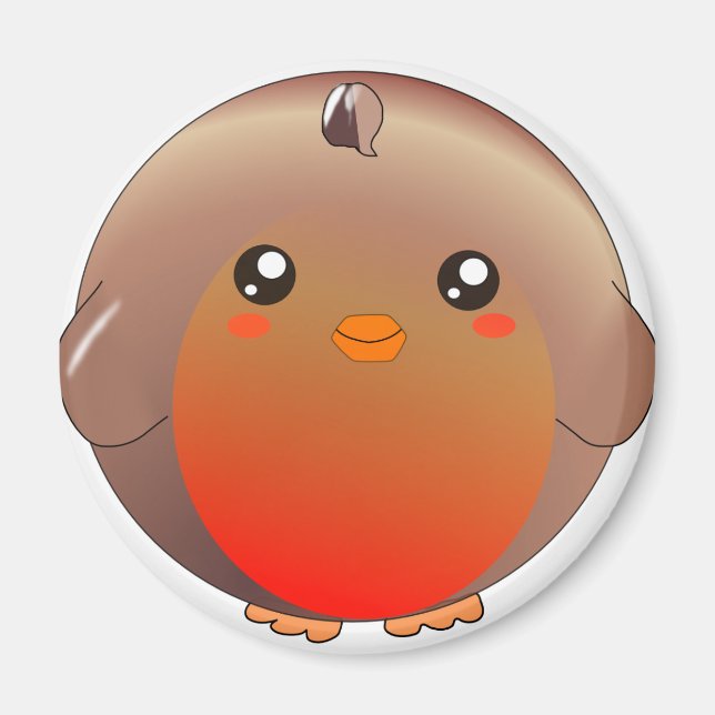 Niedlicher Kawaii-Robinrost-Magnet Magnet (Vorne)