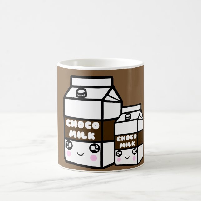 niedlicher Kawaii-Schokoladenmilch warmer Kakao-Fe Kaffeetasse (Mittel)