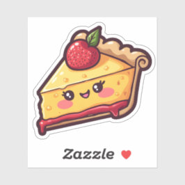 Niedlicher Kawaii Slice of Pie Dessert Spaß Kunst Aufkleber