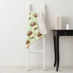 Niedlicher Kawaii Sloth in der Kaffeetasse Sherpadecke
