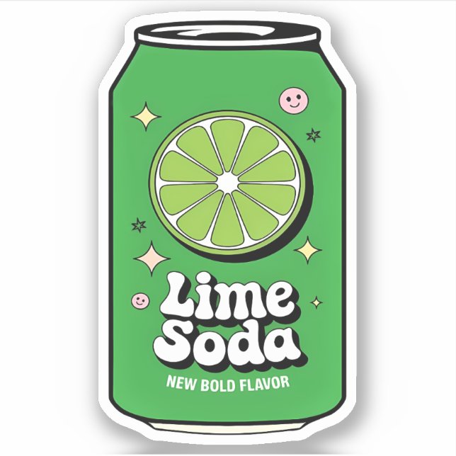 Niedlicher Kawaii Spaß Fruchtig Limoner Soda Juice Aufkleber (Vorderseite)
