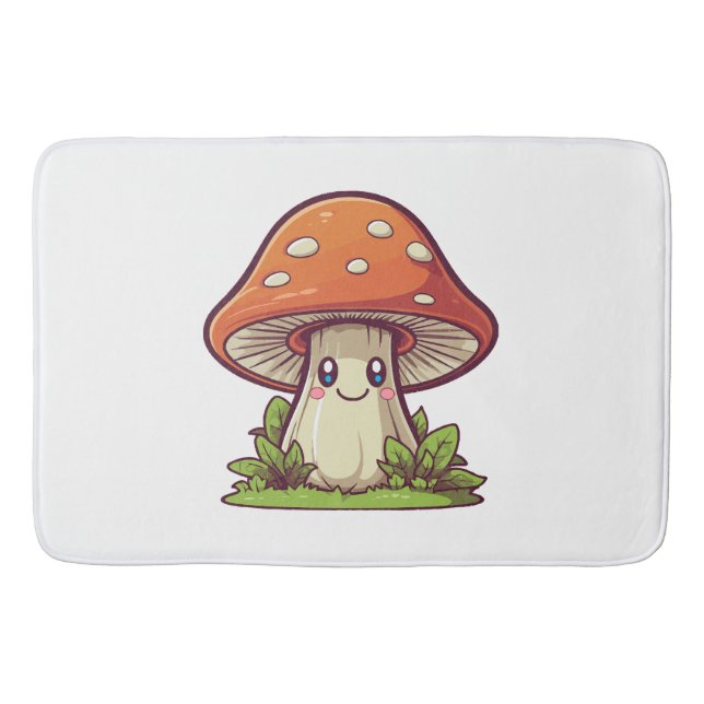 Niedlicher kawaii-Stil, Pilzforte Badematte (Vorderseite)