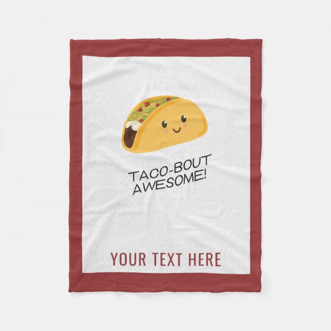 Niedlicher Kawaii Taco personalisierter Taco-Kampf Fleecedecke (Vorderseite)