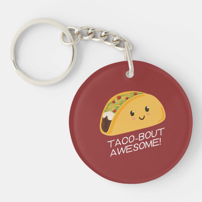 Niedlicher Kawaii Taco Taco-Kampf fantastisch Schlüsselanhänger (Vorderseite)