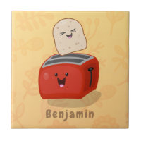 Niedlicher Kawaii-Toast und Cartoon für Rottoaster