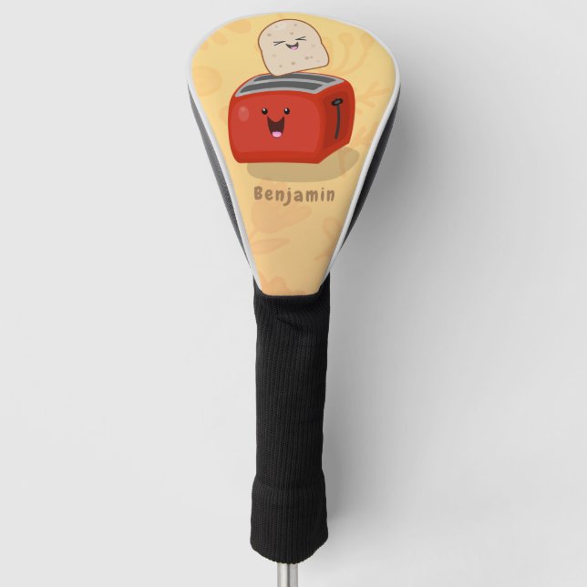 Niedlicher Kawaii-Toast und Cartoon für Rottoaster Golf Headcover (Vorderseite)