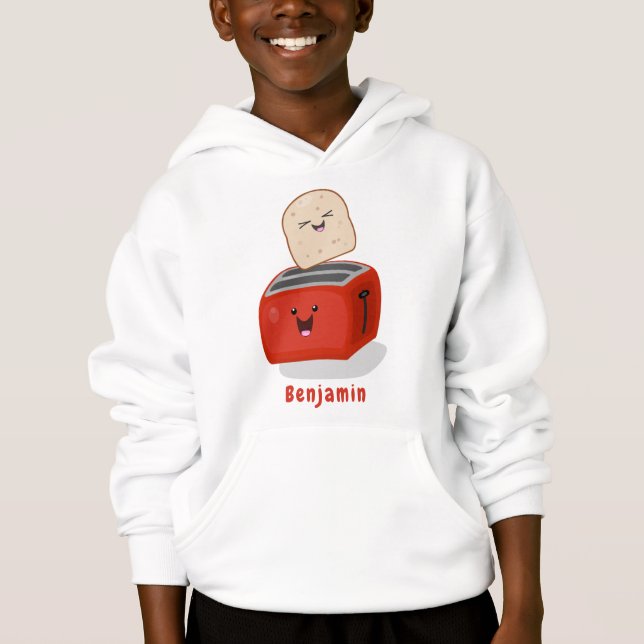 Niedlicher Kawaii-Toast und Cartoon für Rottoaster Hoodie (Vorderseite)