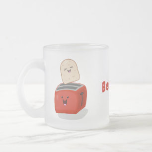Niedlicher Kawaii-Toast und Cartoon für Rottoaster Mattglastasse