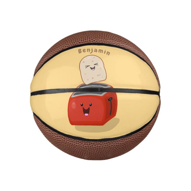 Niedlicher Kawaii-Toast und Cartoon für Rottoaster Mini Basketball (Vorderseite)
