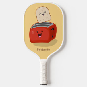 Niedlicher Kawaii-Toast und Cartoon für Rottoaster Pickleball Schläger