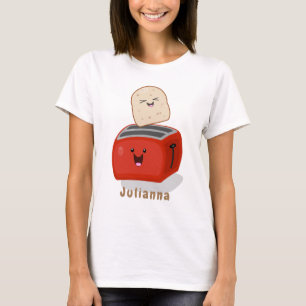 Niedlicher Kawaii-Toast und Cartoon für Rottoaster T-Shirt