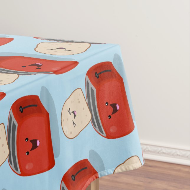 Niedlicher Kawaii-Toast und Cartoon für Rottoaster Tischdecke (Beispiel)