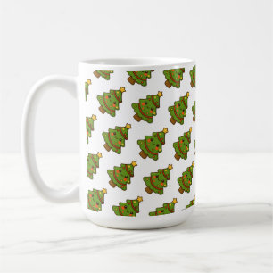 Niedlicher Kawaii Weihnachtsbaum Kaffeetasse