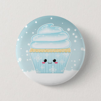Niedlicher Kawaii Weihnachtsschneeflockekleiner Button
