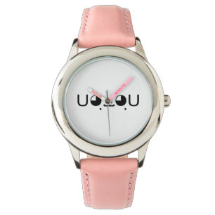 Niedlicher Kawaii Welpen-Hundejapaner Kaomoji Armbanduhr
