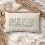 Niedlicher Kids-Name mit Imitaten Trimm-Sage Lendenkissen<br><div class="desc">Fügen Sie eine gemütliche Vintage Touch mit diesem Niedlichen Kids Name Old School Oma Ästhetik Kissen! Mit einem nostalgischen Design mit Imitaten besticht das Hotel durch seinen personalisierten Akzent für einen gemütlichen,  Retro-inspirierten Raum!</div>