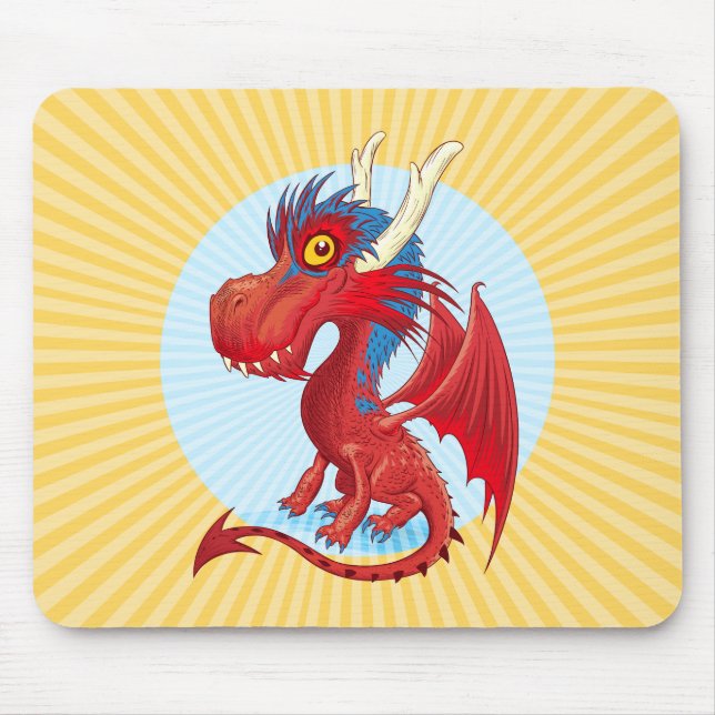 Niedlicher Kinderdrache Mouse Pad Mousepad (Vorne)