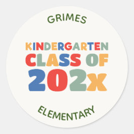 Niedlicher Kindergarten Graduierungsparty Gefallen Runder Aufkleber